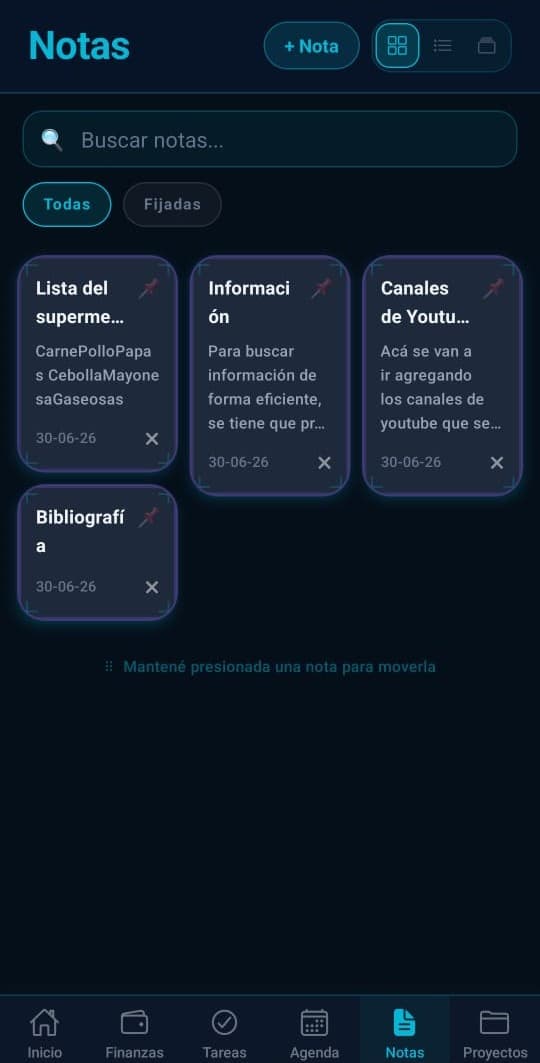 Área de Notas de PersonApp