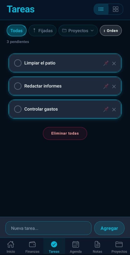 Área de Tareas de PersonApp